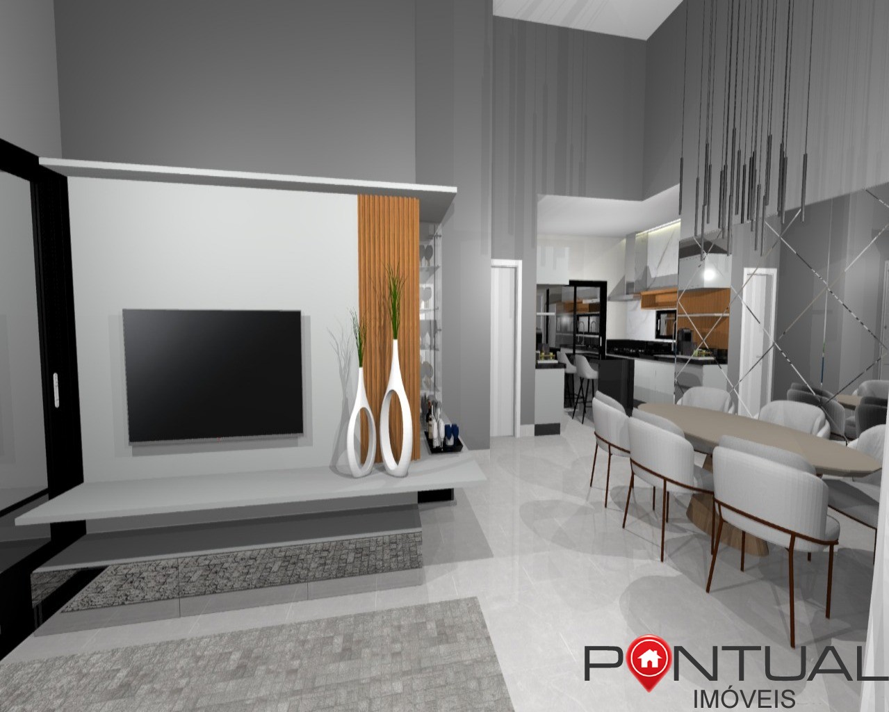 Casa de Luxo em Condomínio Exclusivo em Marília-SP, Jardim São Domingos: 3 quartos, 3 suítes, 3 salas, 4 banheiros, 2 vagas, 190 m².