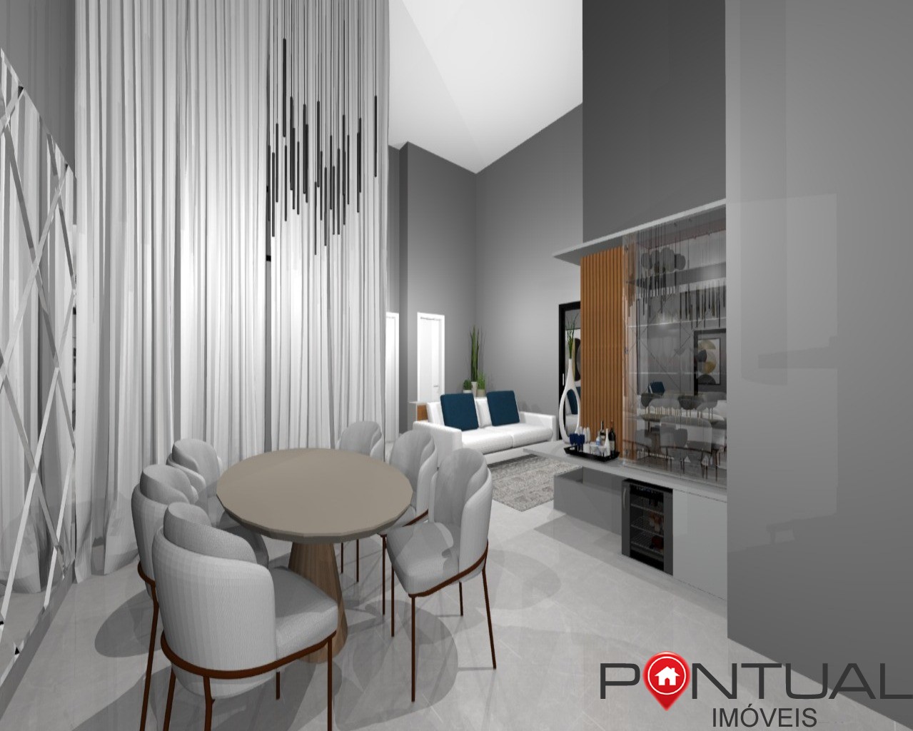 Casa de Luxo em Condomínio Exclusivo em Marília-SP, Jardim São Domingos: 3 quartos, 3 suítes, 3 salas, 4 banheiros, 2 vagas, 190 m².