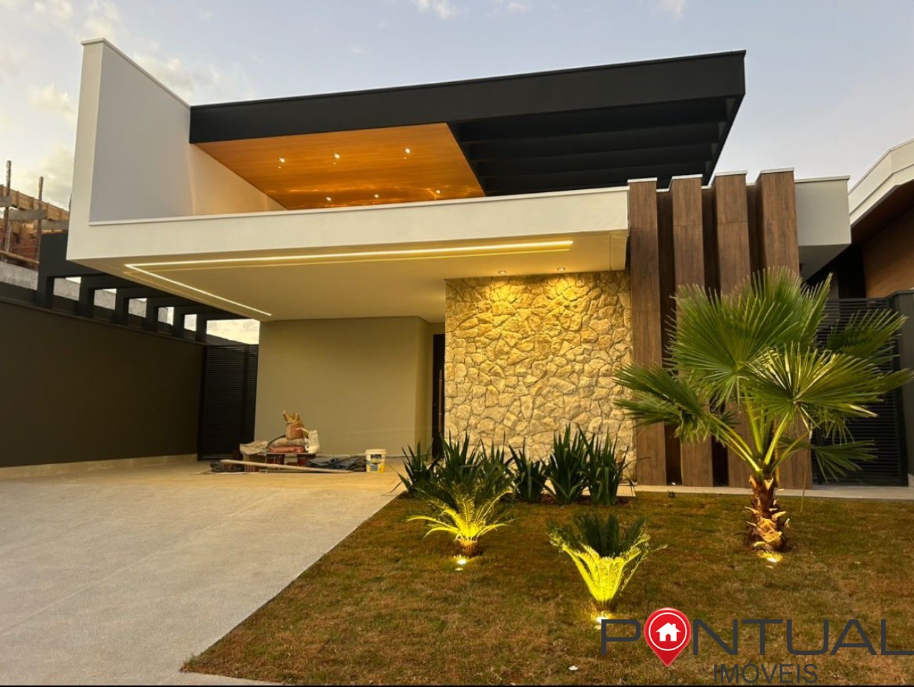 Casa à venda Marília Terras da Fazenda Casa luxo piscina 3 suítes closet aceita permuta Pontual Imóveis - sua imobiliária em Marília de confiança