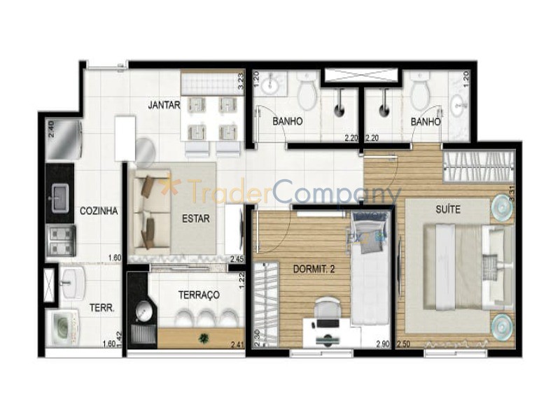 Apartamento à venda com 2 quartos, 53m² - Foto 18