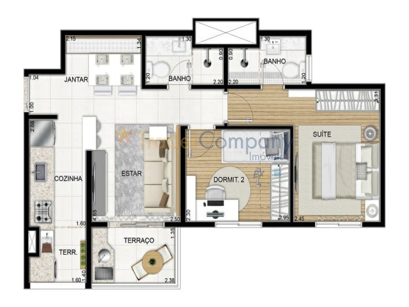 Apartamento à venda com 2 quartos, 53m² - Foto 21