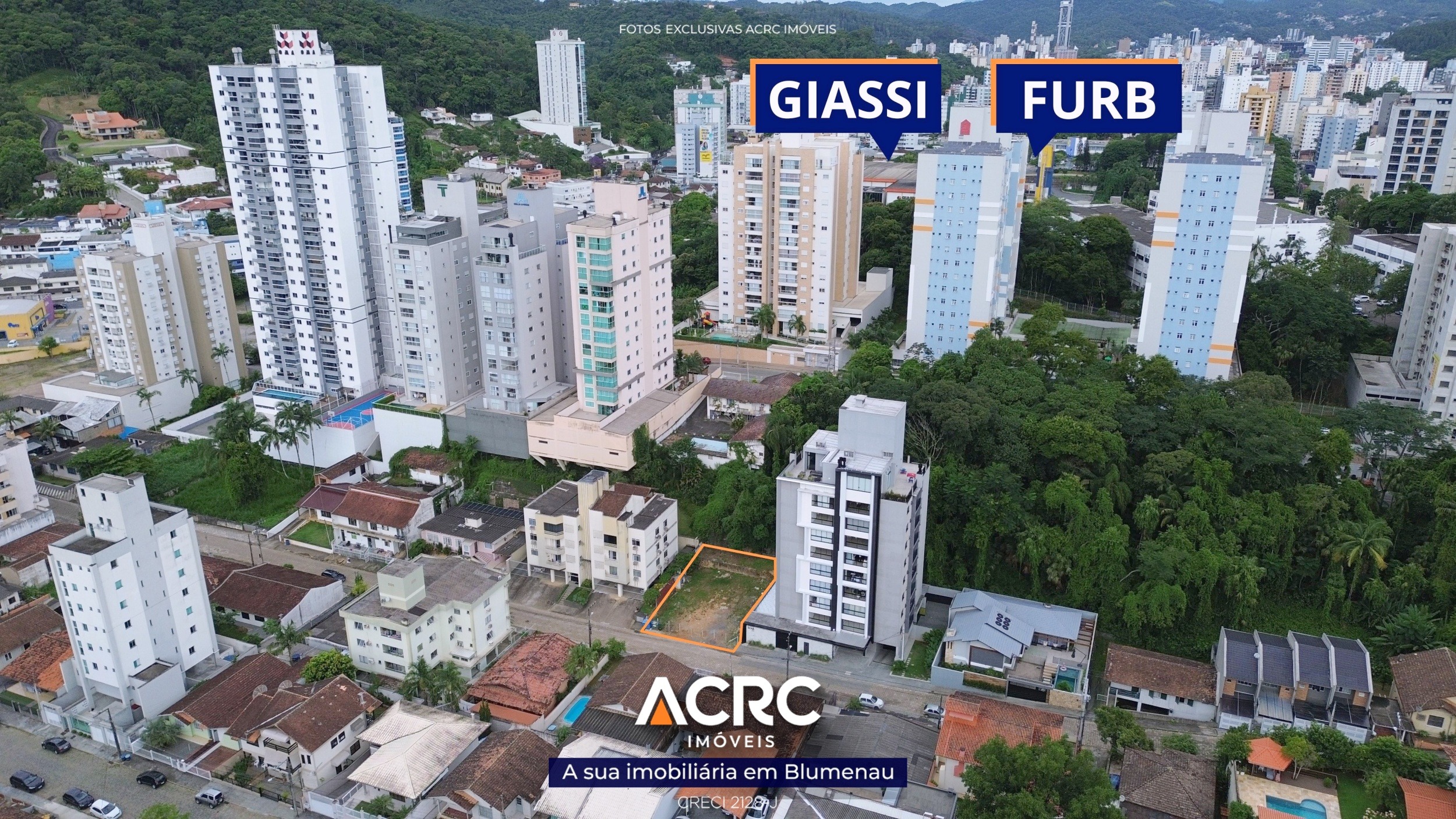 ACRC Imóveis - TE01281 - Terreno com um total de 401m a Venda no Bairro Itoupava Seca - foto 1