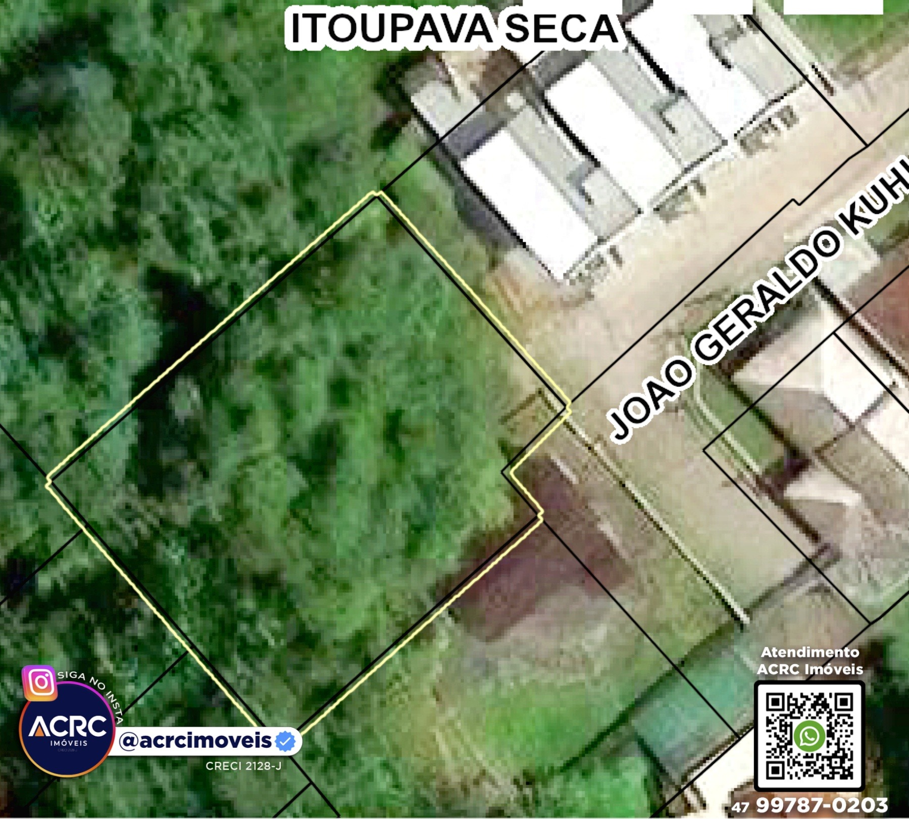 ACRC Imóveis - TE01325 - Terreno com um total de 1.028,76m a Venda no Bairro Itoupava Seca em Blumenau - foto 1