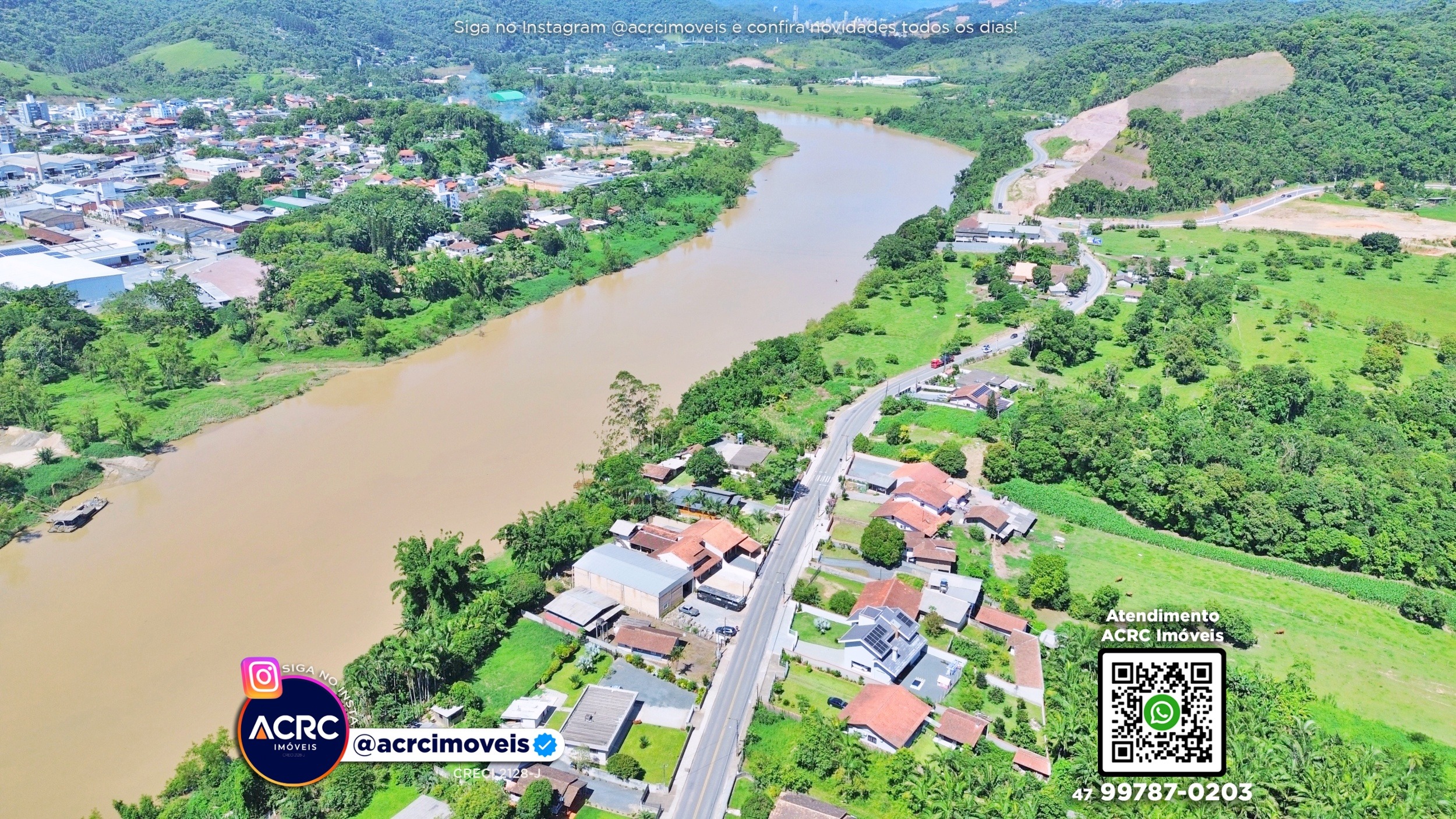 ACRC Imóveis - TE01306 - Terreno com galpão a Venda no Bairro Belchior Baixo em Gaspar — foto 4