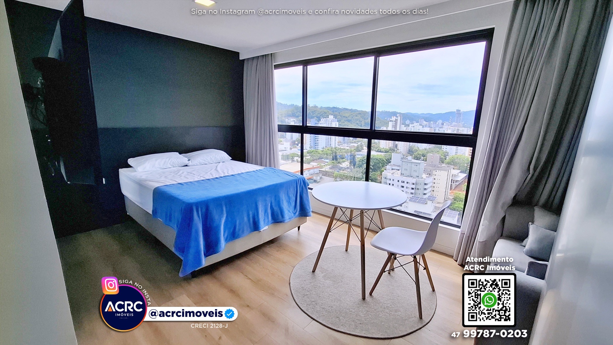 ACRC Imóveis - AP09805 - LOFT AO LADO DA FURB, ANDAR ALTO, SOL DA MANHÃ E VAGA DE GARAGEM em Blumenau — foto 7