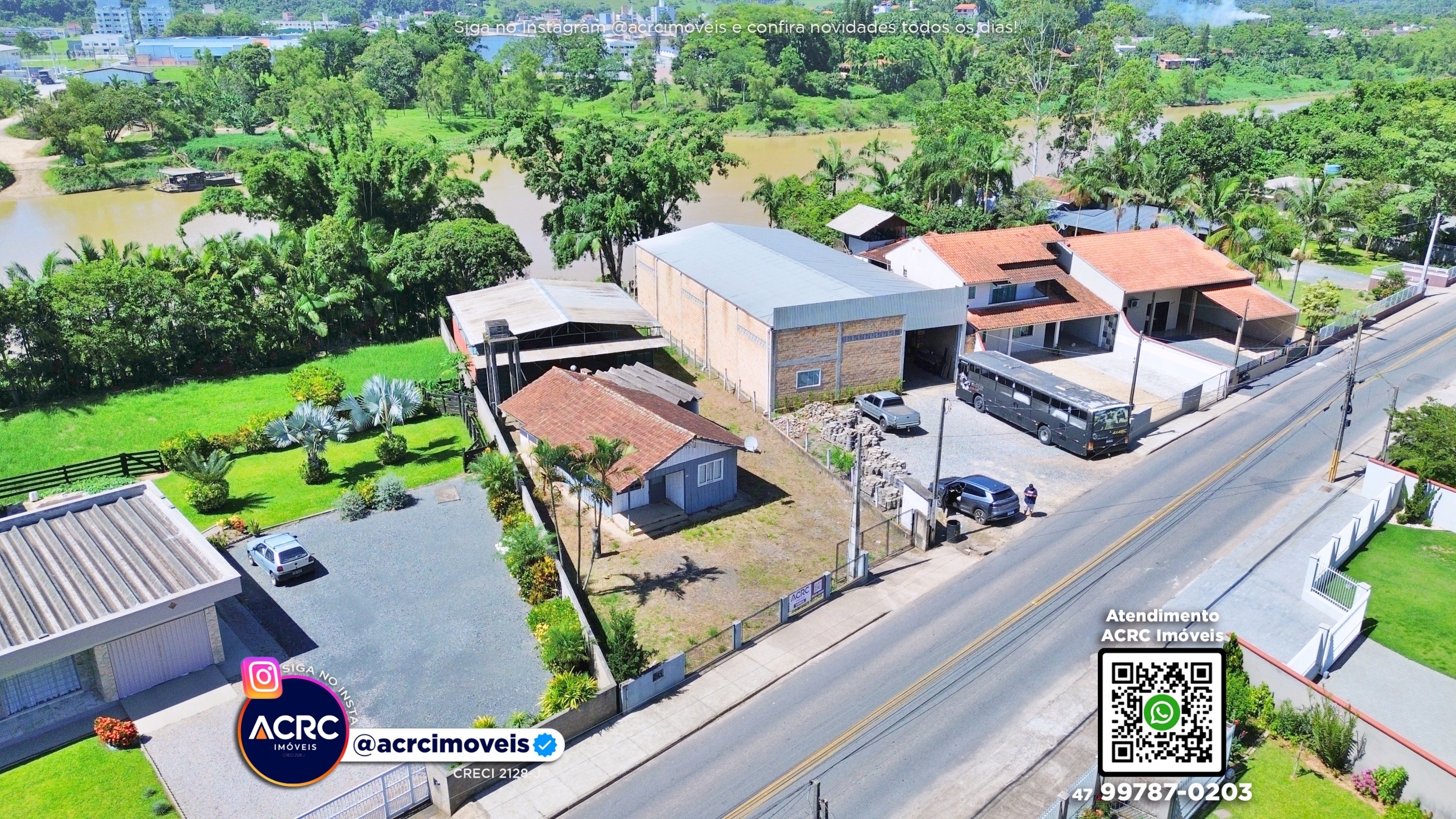 ACRC Imóveis - TE01306 - Terreno com galpão a Venda no Bairro Belchior Baixo em Gaspar - foto 1
