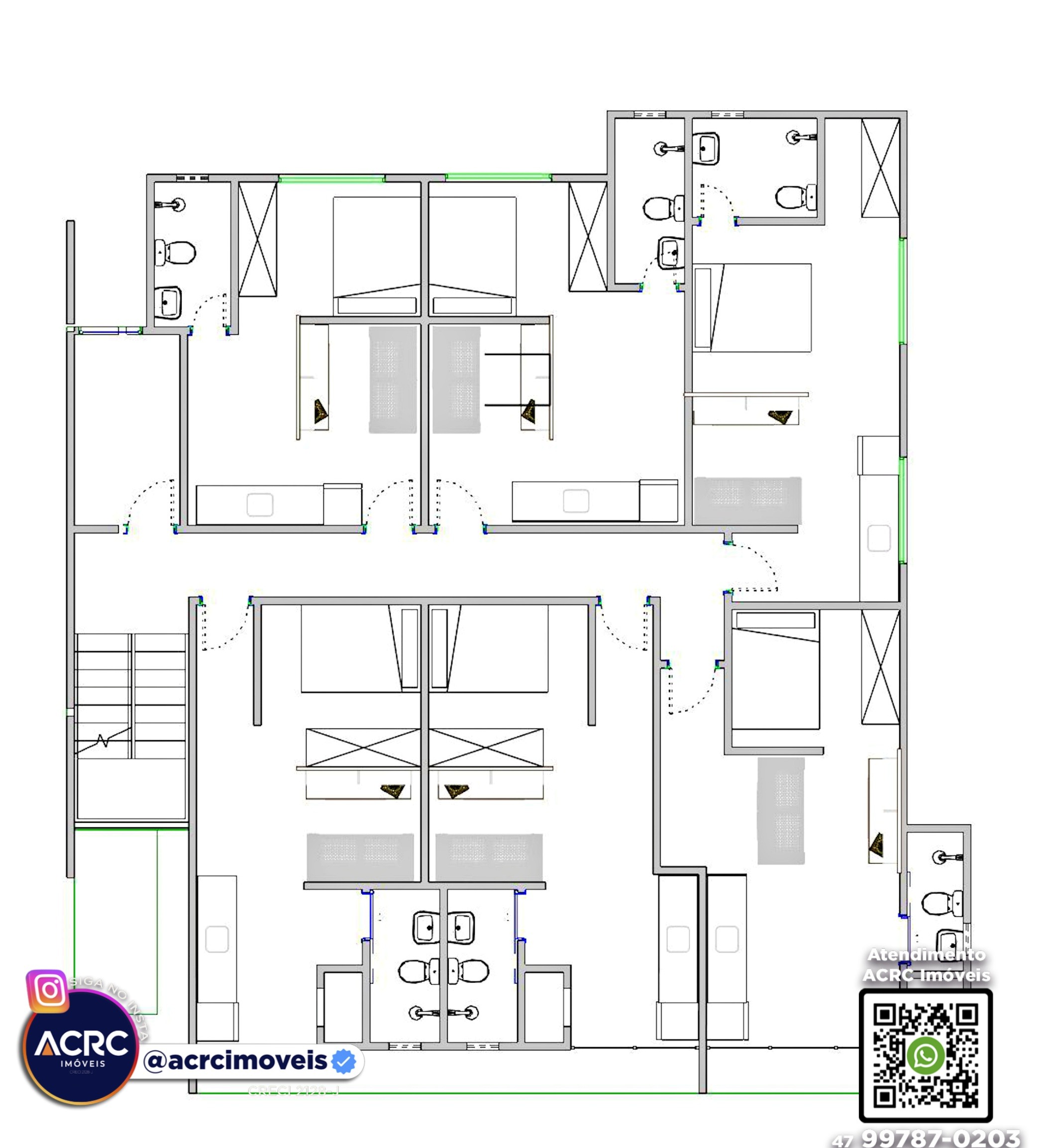ACRC Imóveis - TE01343 - Terreno com um total de 266m a Venda no Bairro Garcia em Blumenau — foto 5