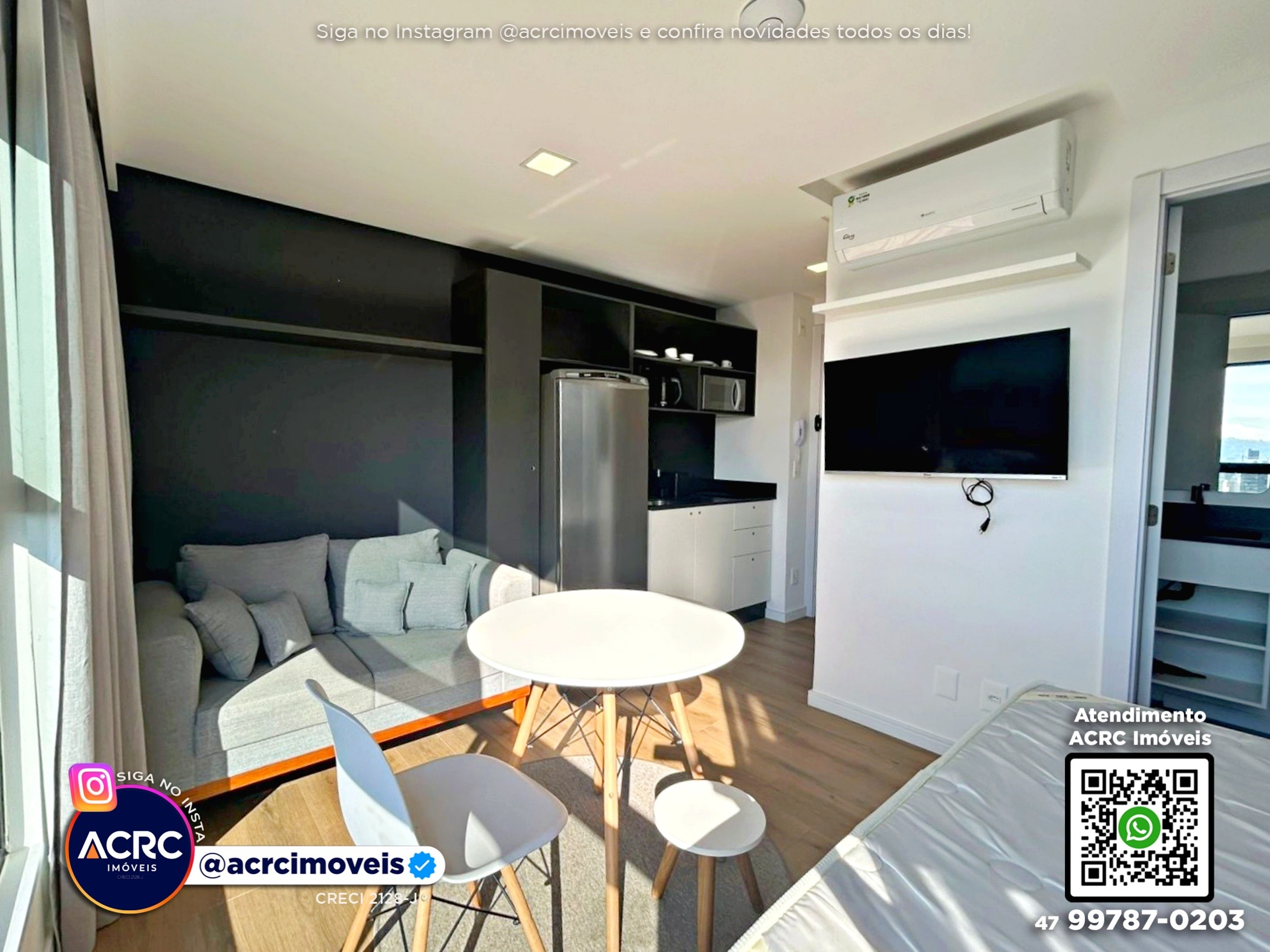 ACRC Imóveis - AP09805 - LOFT AO LADO DA FURB, ANDAR ALTO, SOL DA MANHÃ E VAGA DE GARAGEM em Blumenau — foto 4