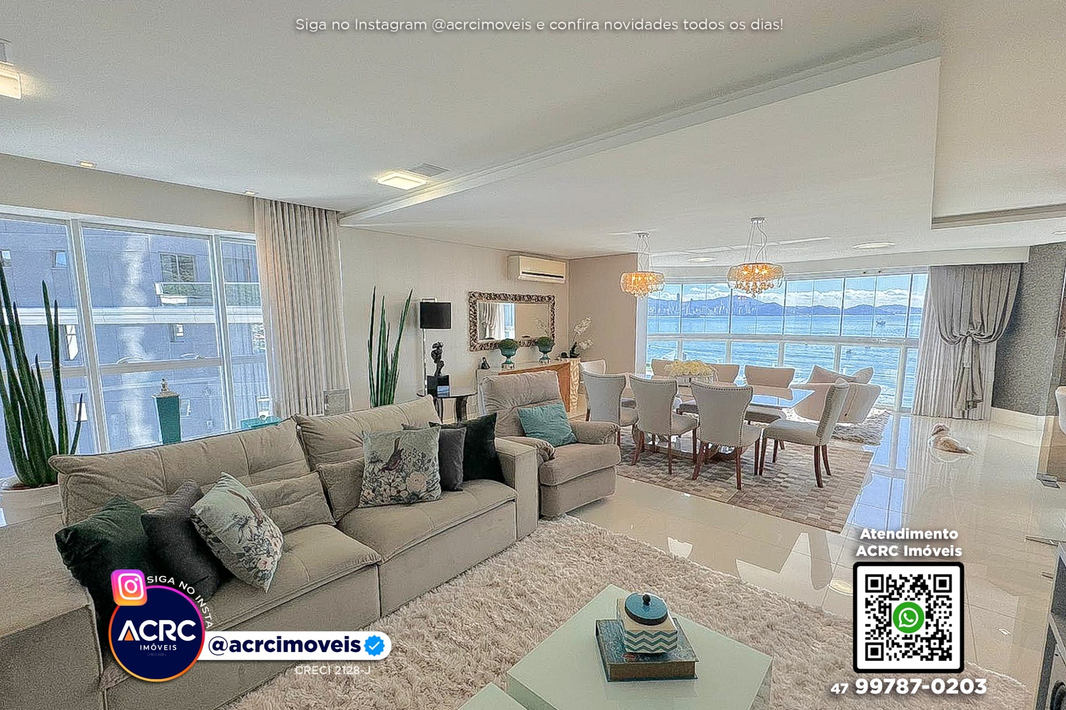 ACRC Imóveis - AP09992 - Apartamento beira mar a Venda no Bairro Barra Sul em Balneário Camboriú - foto 1