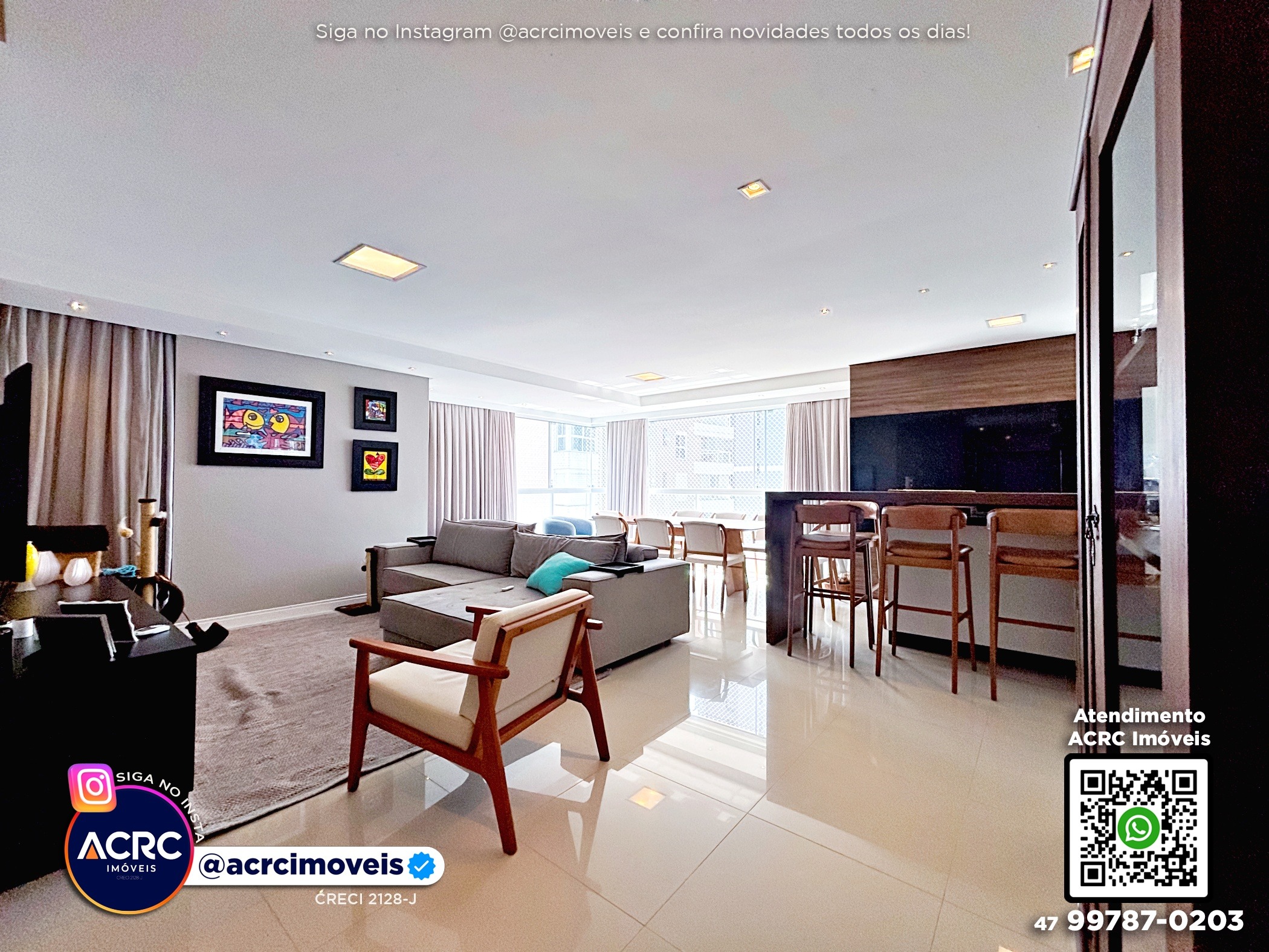 ACRC Imóveis - AP10138 - Apartamento beira mar a Venda em Balneário Camboriú - foto 1