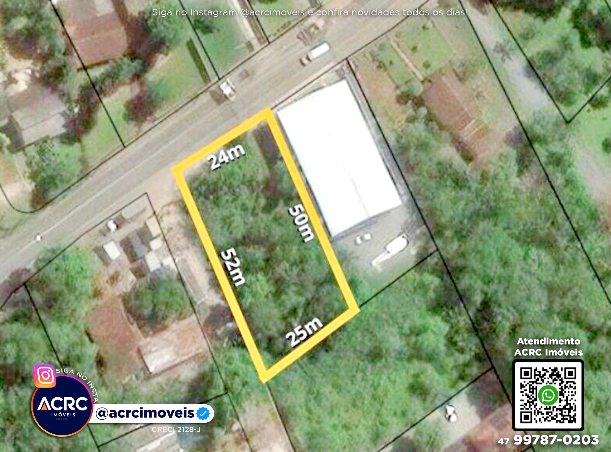 ACRC Imóveis - TE01353 - Terreno com um total de 1.224m a Venda no Bairro Badenfurt em Blumenau - foto 1