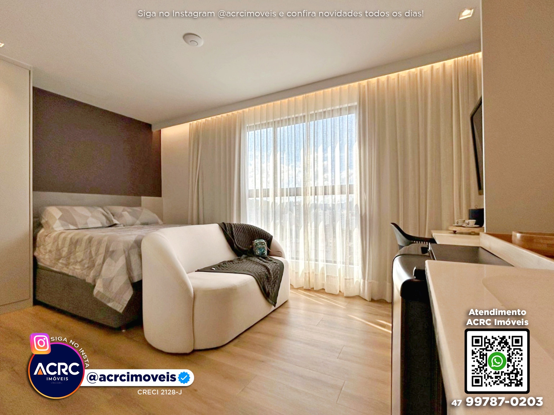 ACRC Imóveis - AP10208 - Loft Alto Padrão para Locação no Bairro Victor Konder em Blumenau — foto 3