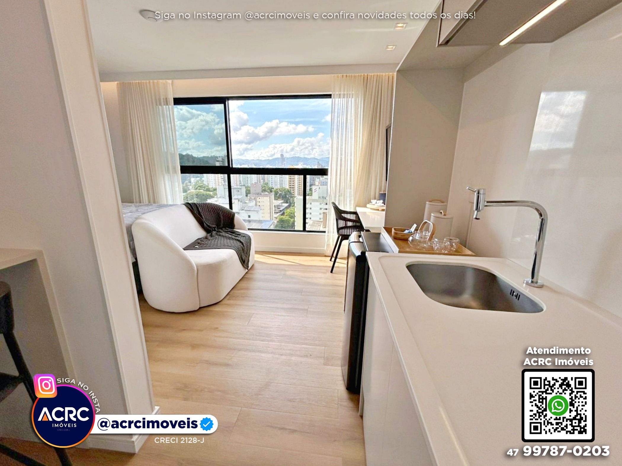 ACRC Imóveis - AP10208 - Loft Alto Padrão para Locação no Bairro Victor Konder em Blumenau — foto 6