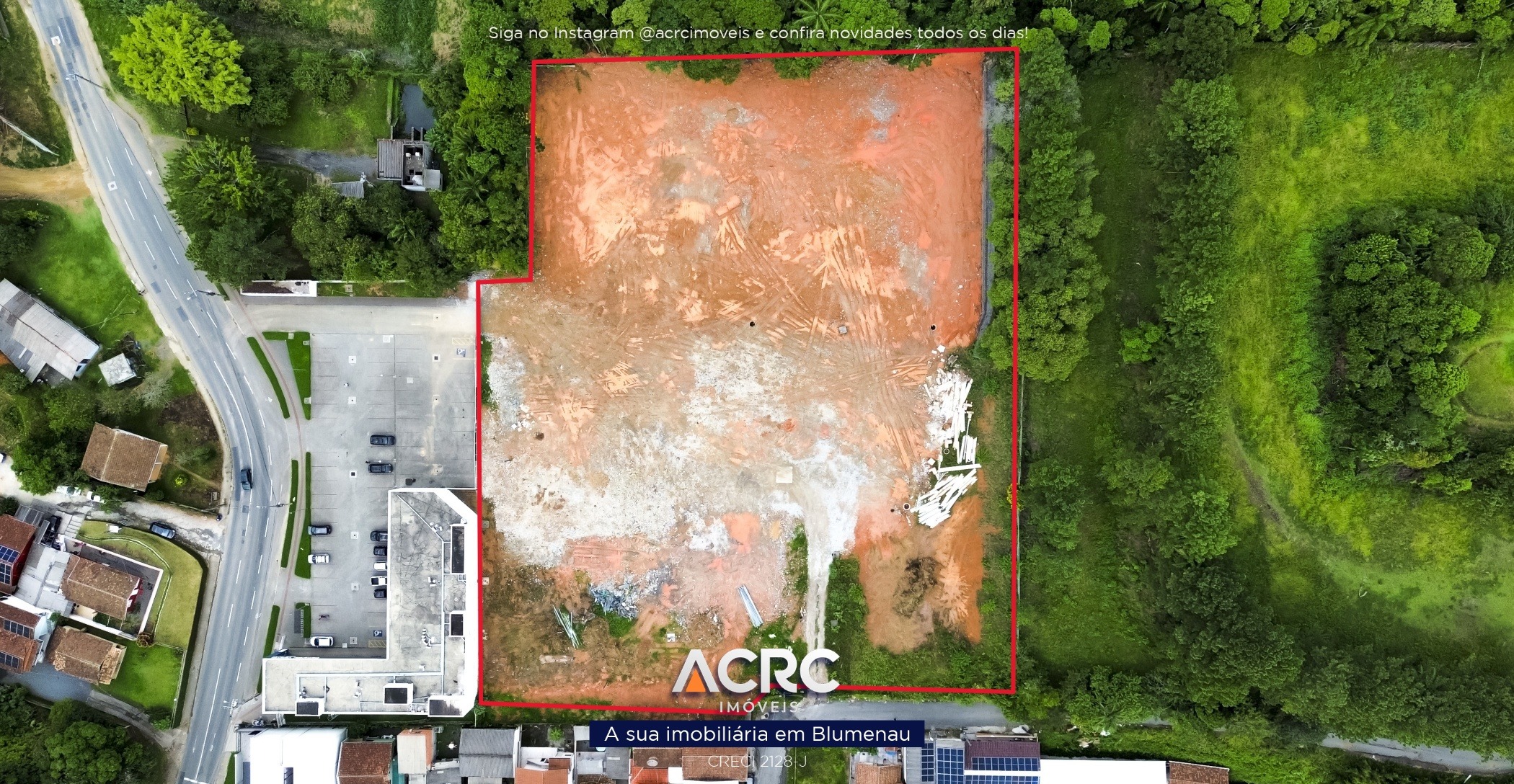 ACRC Imóveis - TE01336 - Terreno com um total de 12.892,45m a Venda no Bairro Itoupava Norte — foto 2