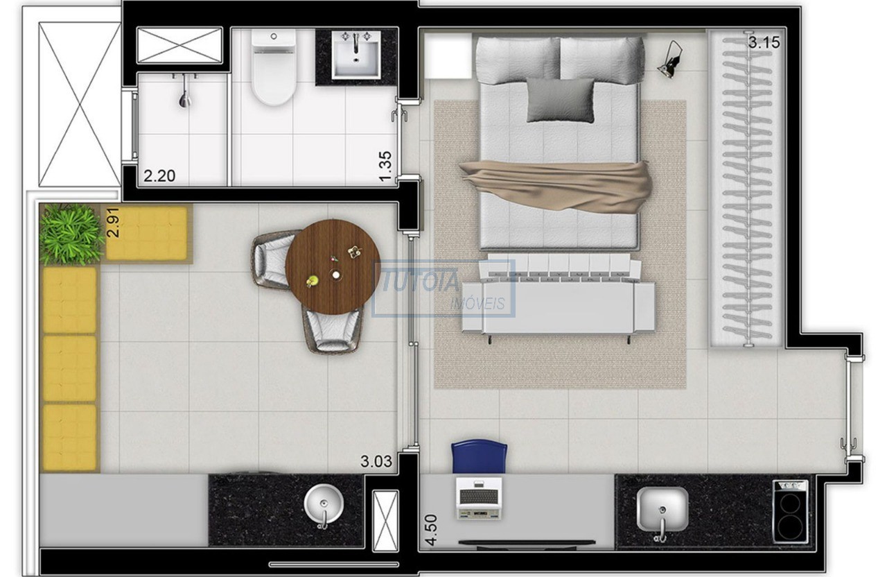 Apartamento, 1 quarto, 33 m² - Foto 37
