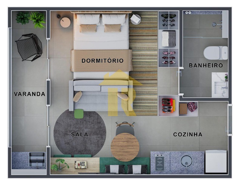 Apartamento com 1 quarto à venda, 32m² — foto 8 de 9
