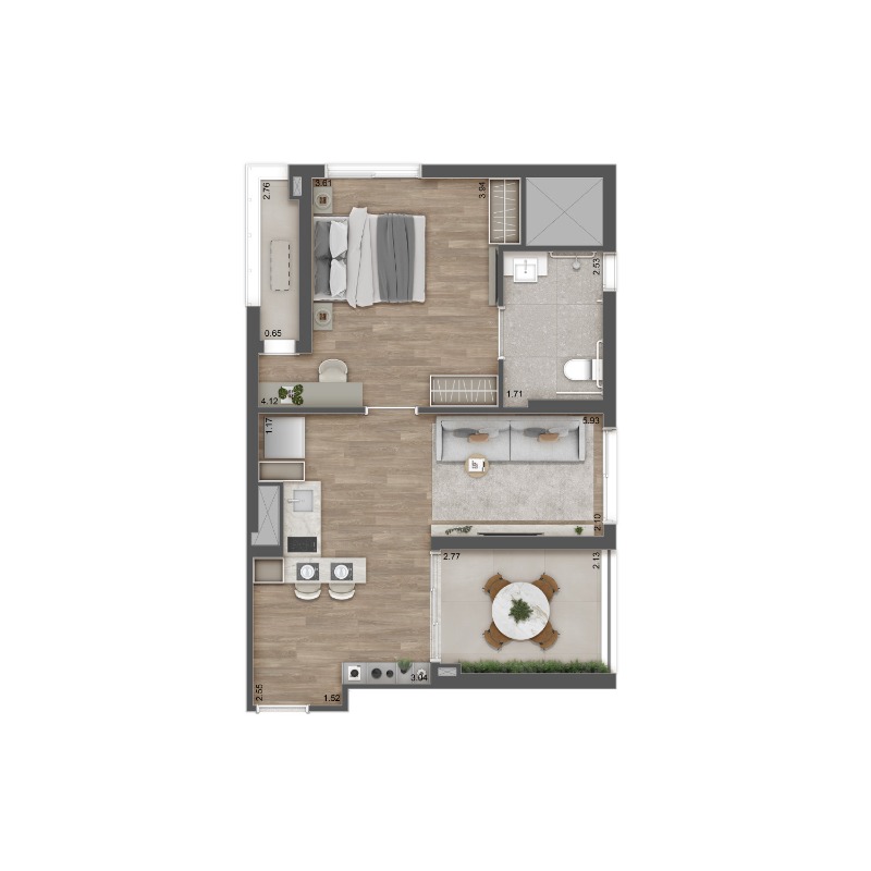 Kitnet-Studio, 54 m² - Foto 9