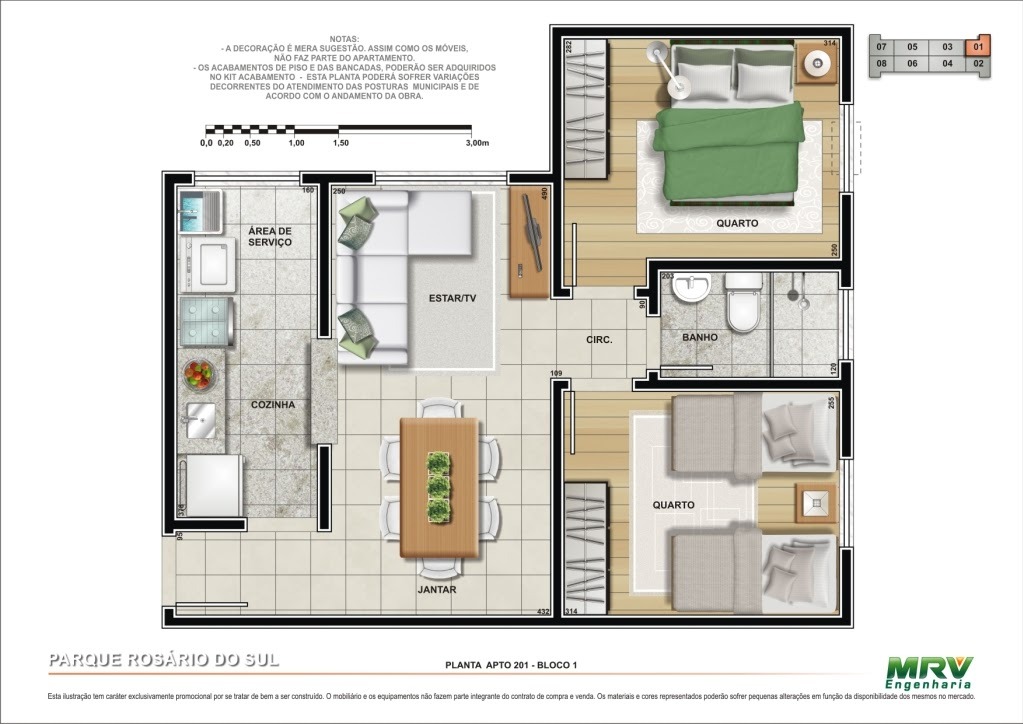 Apartamento, 2 quartos, 49 m² - Foto 2