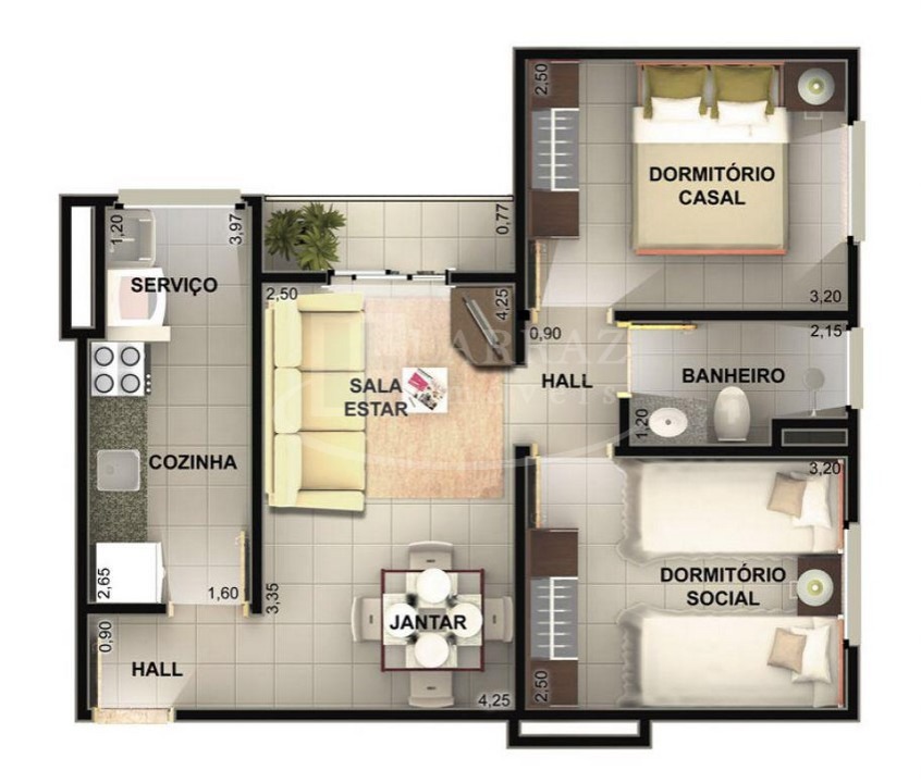 Apartamento, 2 quartos, 47 m² - Foto 46