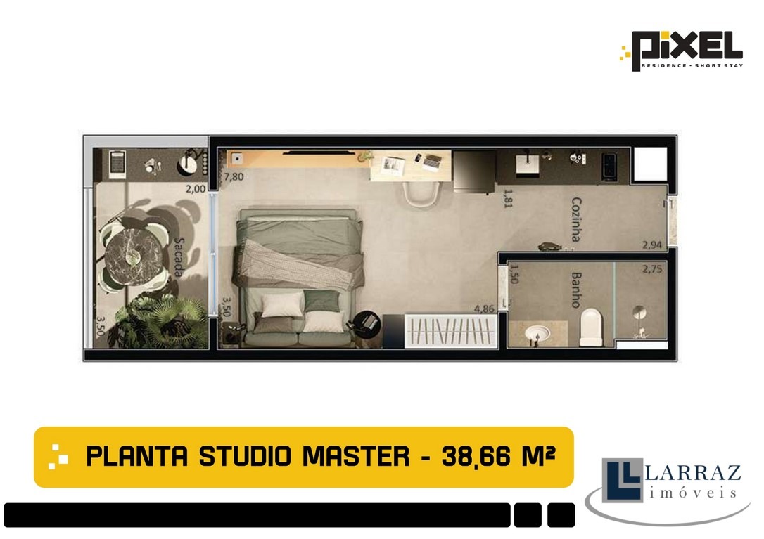 Apartamento, 1 quarto, 38 m² - Foto 22