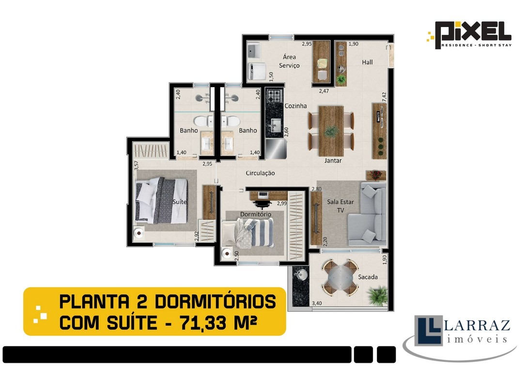 Apartamento, 2 quartos, 71 m² - Foto 22