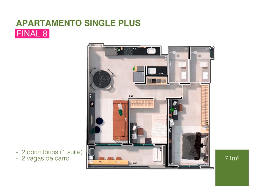 Apartamento, 2 quartos, 71 m² - Foto 24