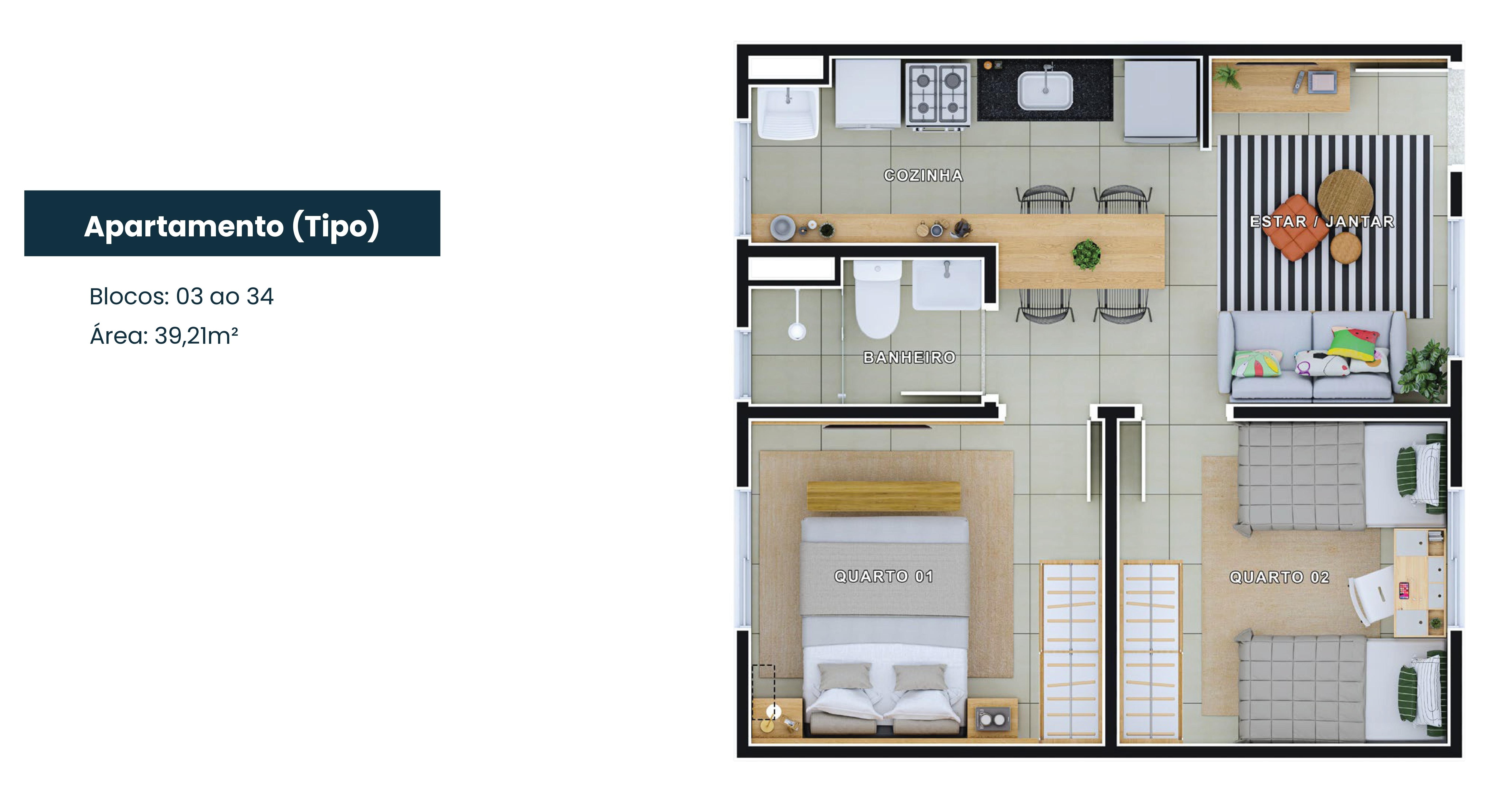 Apartamento, 2 quartos, 39 m² - Foto 23