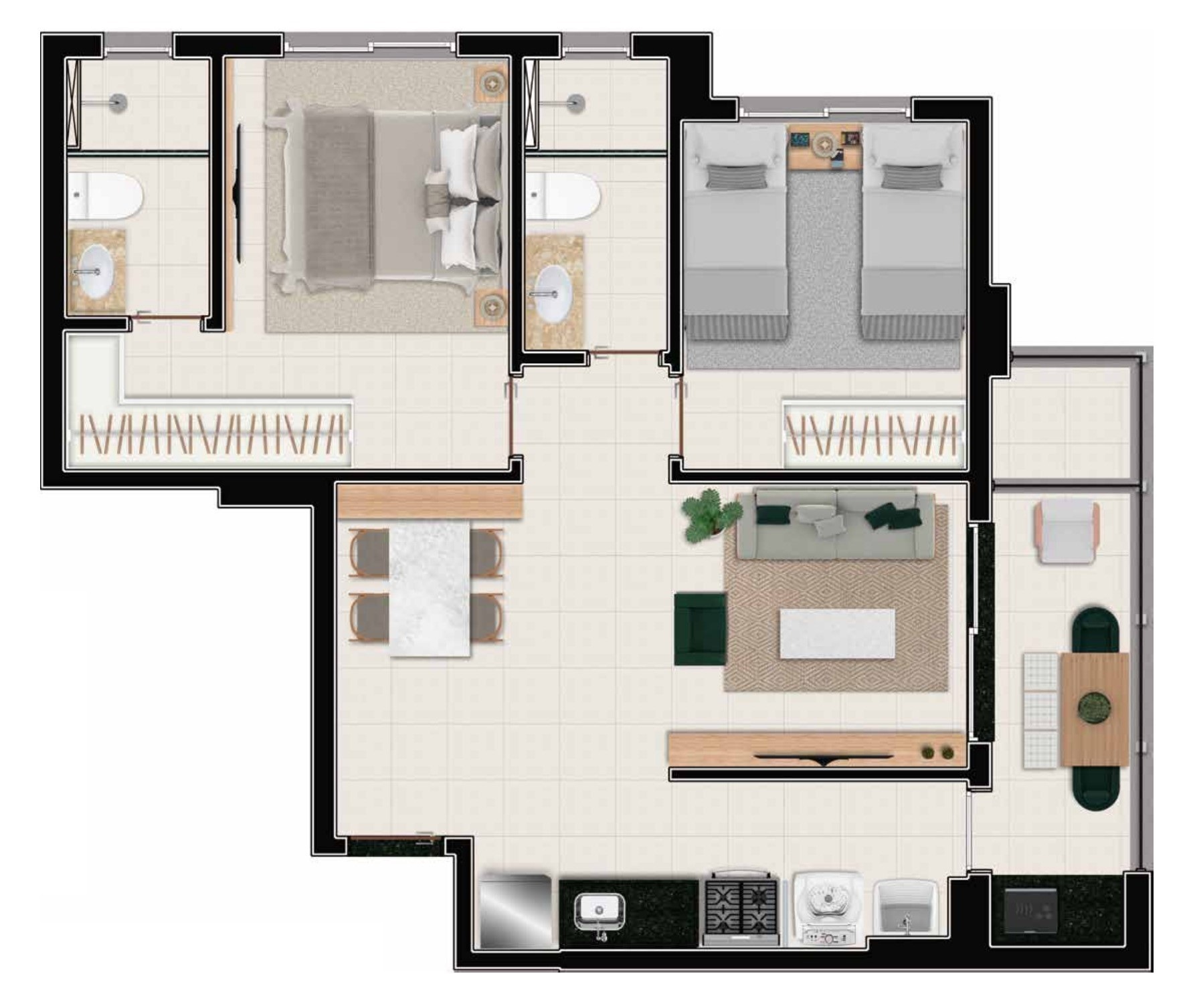 Apartamento, 2 quartos, 62 m² - Foto 14