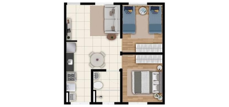 Apartamento, 2 quartos, 43 m² - Foto 3