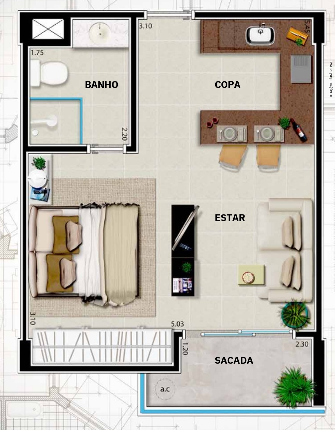 Apartamento, 1 quarto, 35 m² - Foto 56