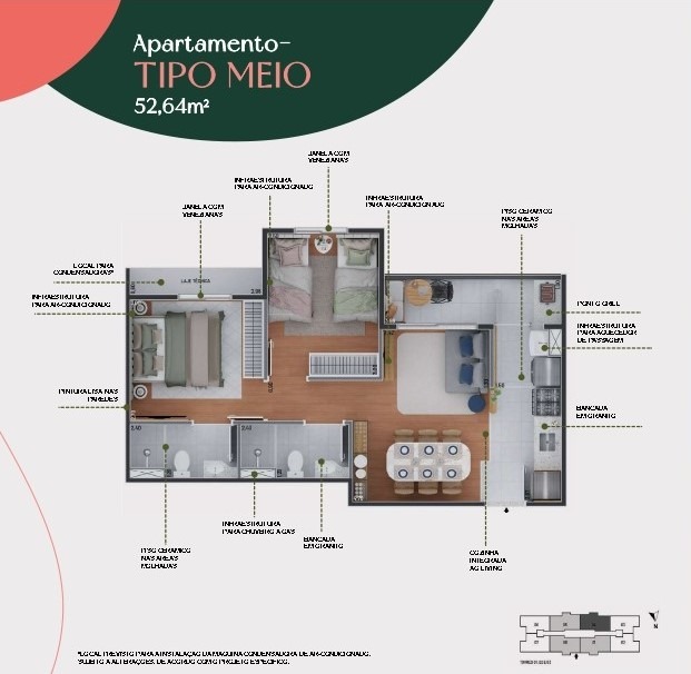 Apartamento, 2 quartos, 52 m² - Foto 32