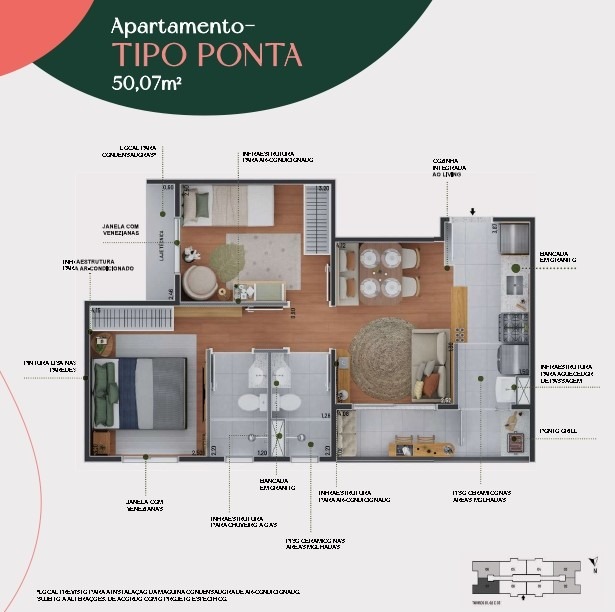 Apartamento, 2 quartos, 52 m² - Foto 33