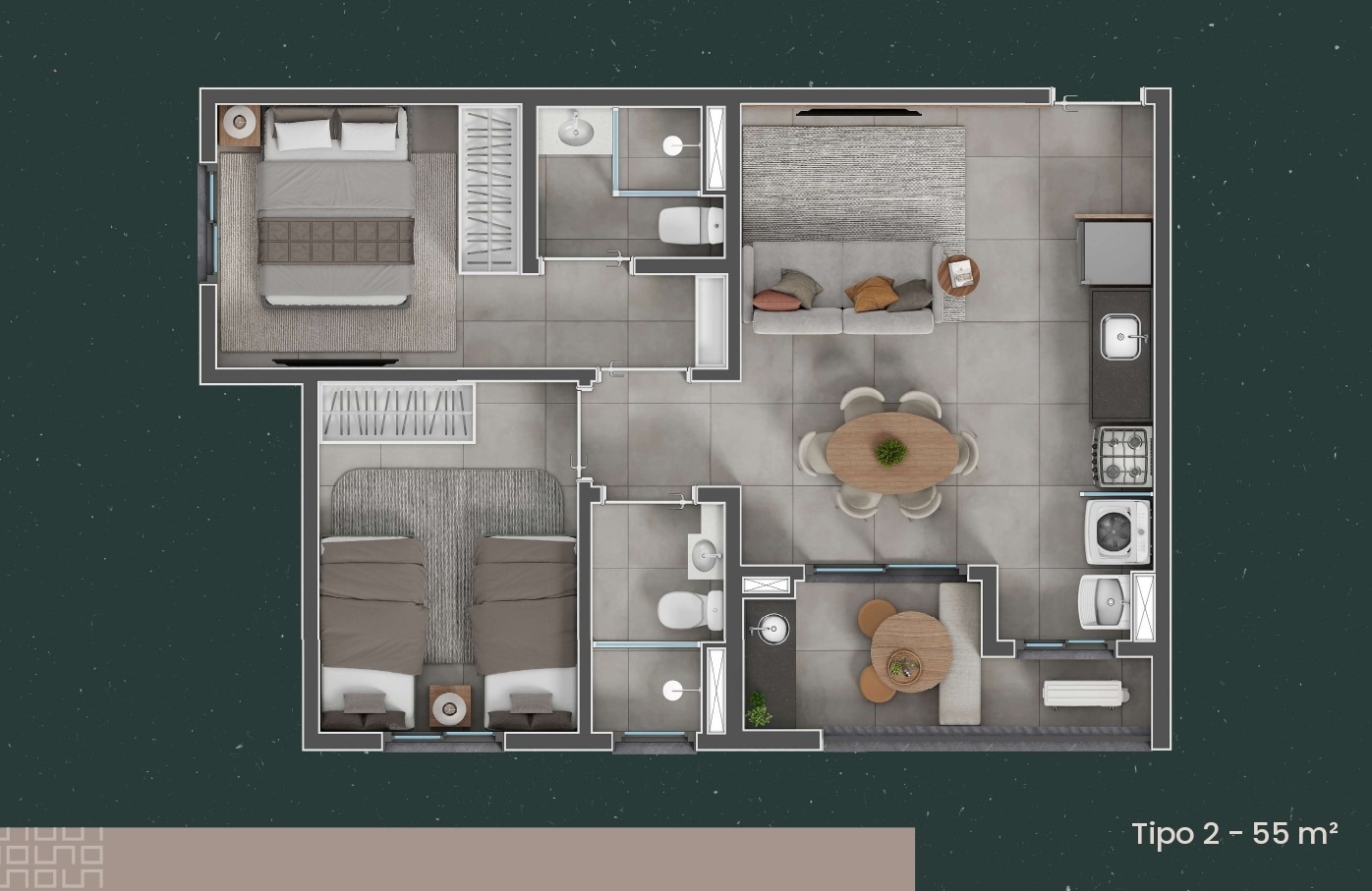 Apartamento, 2 quartos, 55 m² - Foto 8