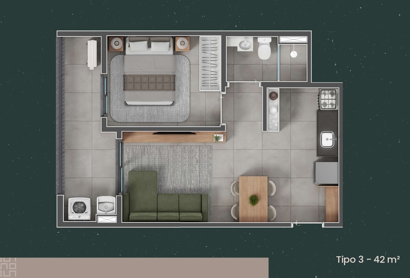 Apartamento, 1 quarto, 42 m² - Foto 8