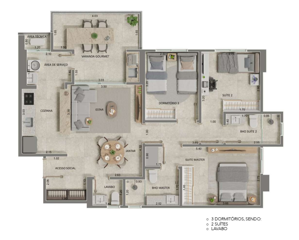 Apartamento, 3 quartos, 93 m² - Foto 9
