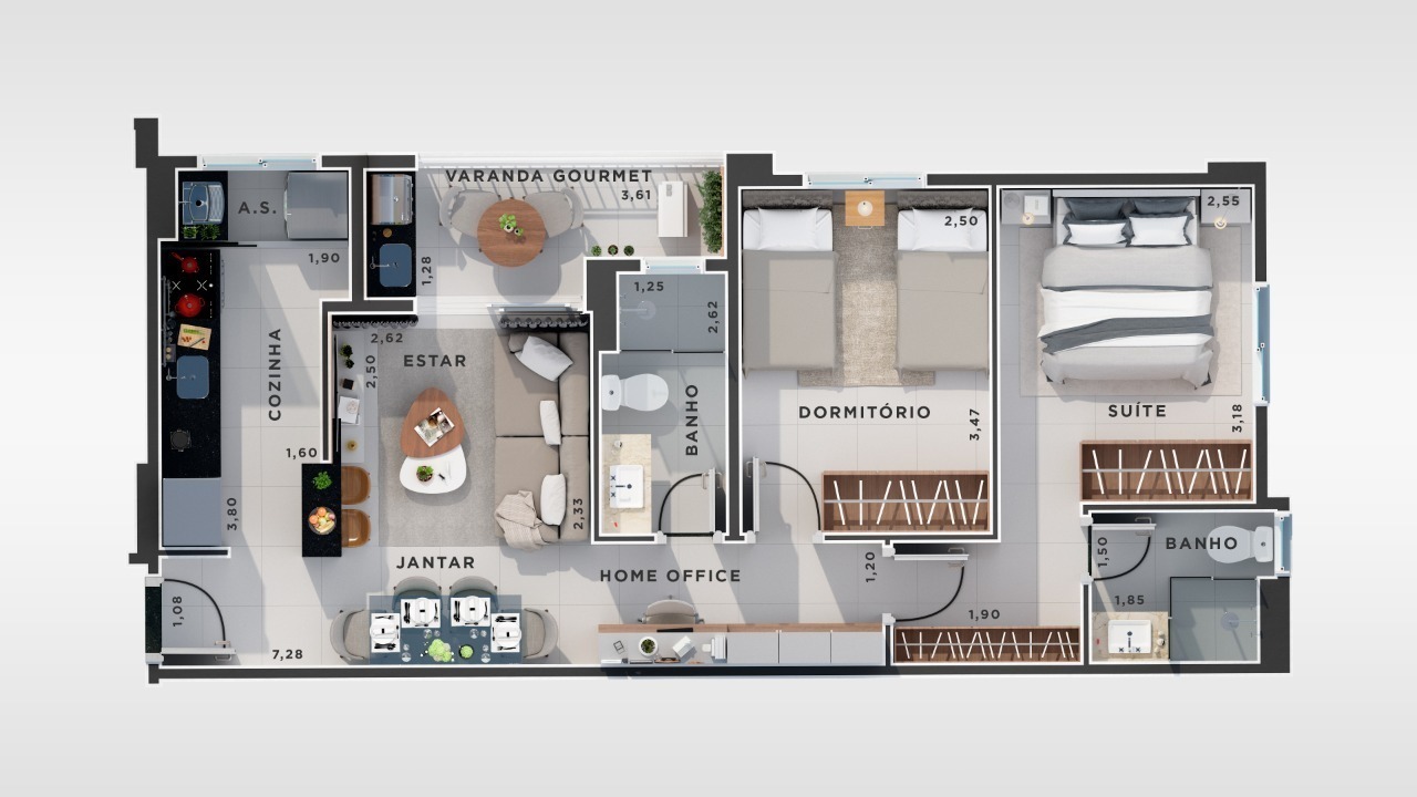 Apartamento, 2 quartos, 59 m² - Foto 39