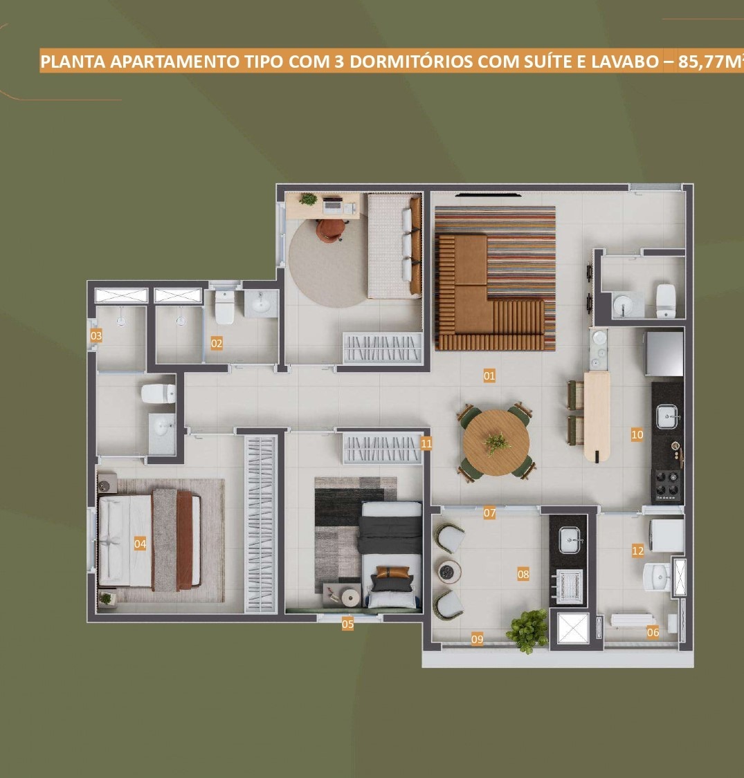 Apartamento, 3 quartos, 85 m² - Foto 28