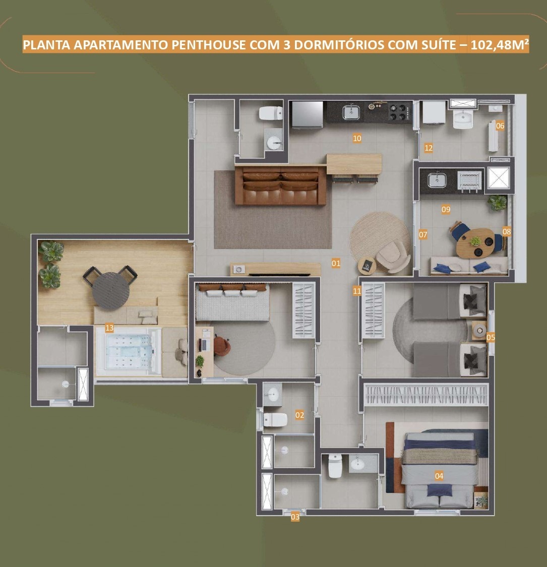 Cobertura, 3 quartos, 102 m² - Foto 28