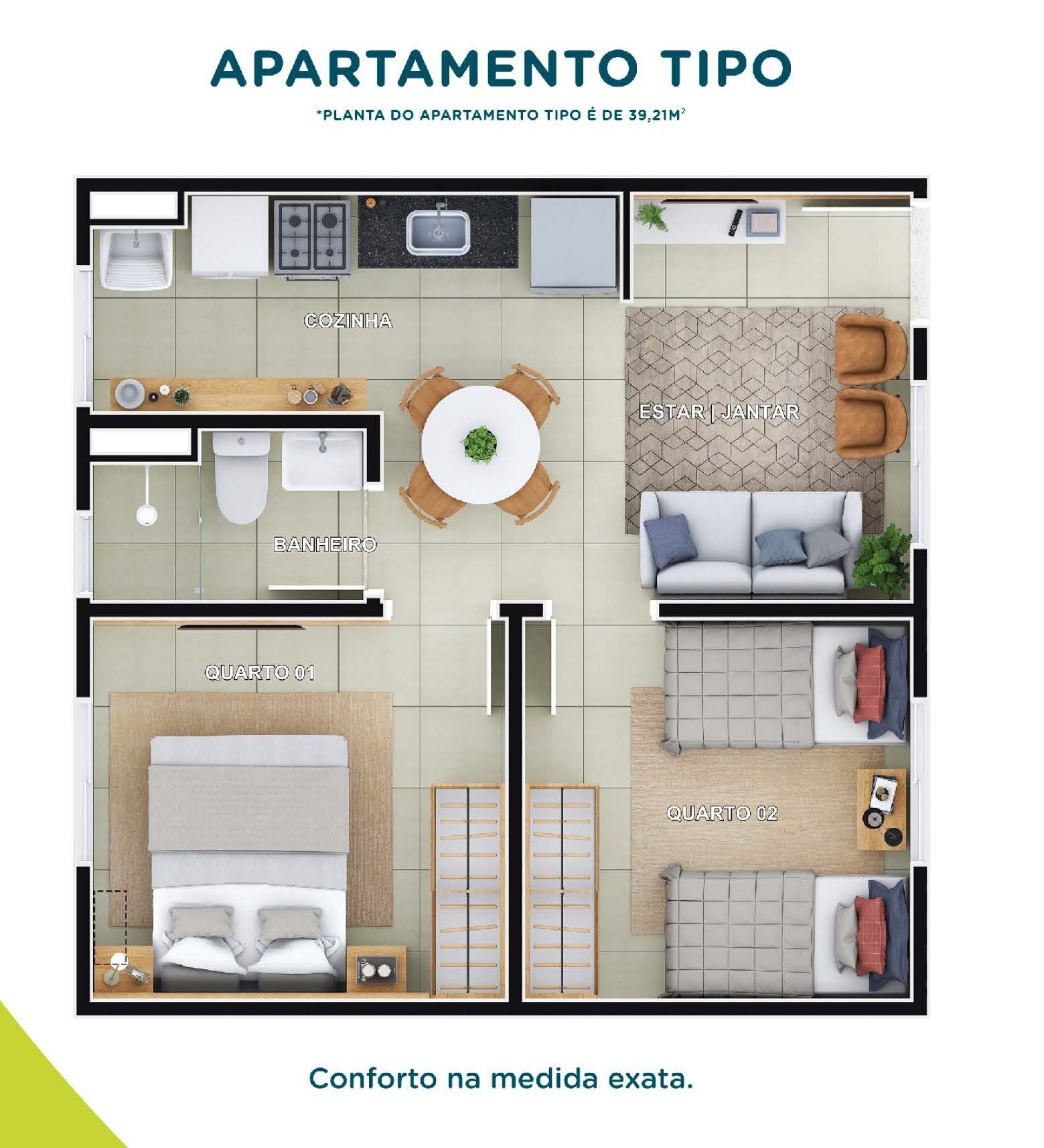 Apartamento, 2 quartos, 39 m² - Foto 39