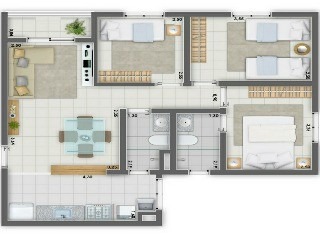 Apartamento, 3 quartos, 64 m² - Foto 35