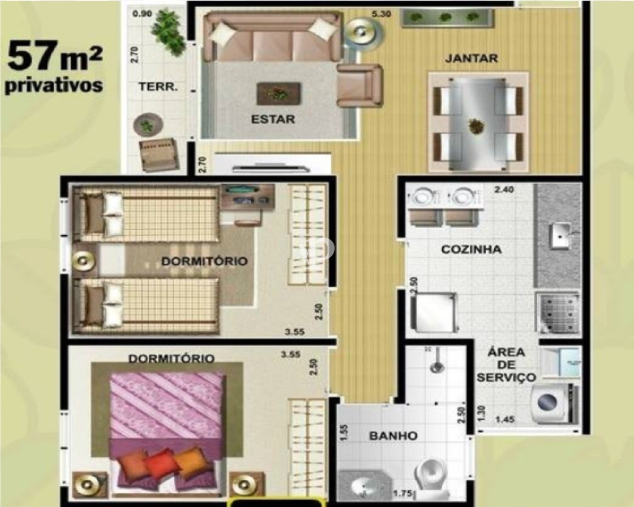 Apartamento, 2 quartos, 57 m² - Foto 11