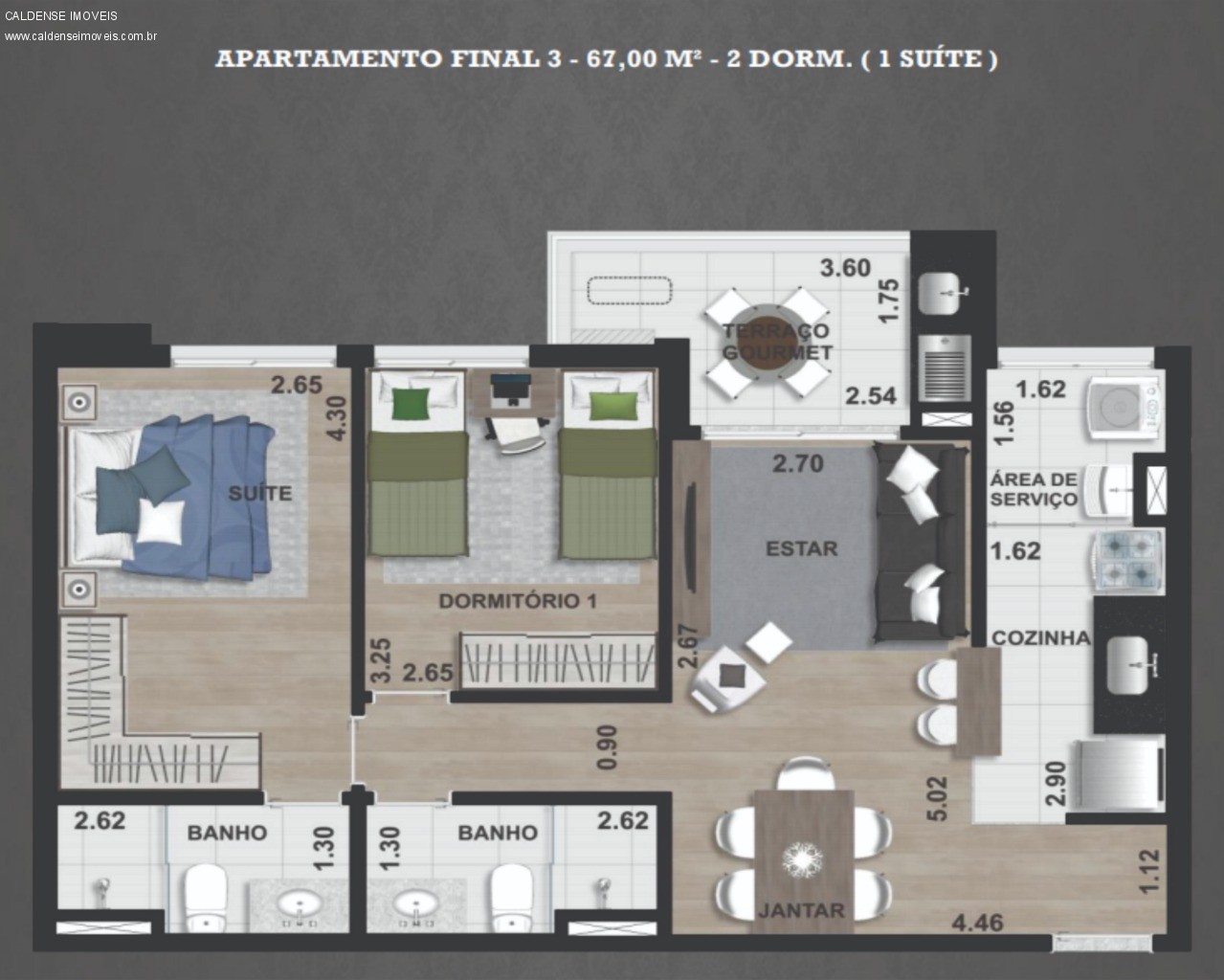 Apartamento, 2 quartos, 67 m² - Foto 3