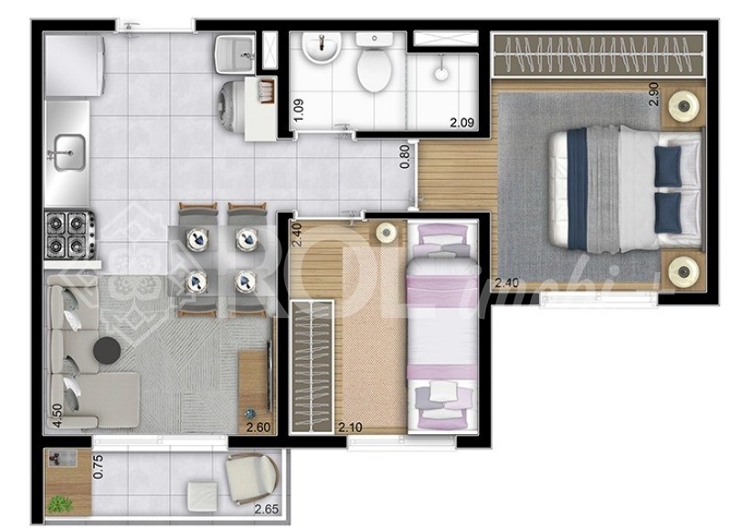 Apartamento, 2 quartos, 36 m² - Foto 12