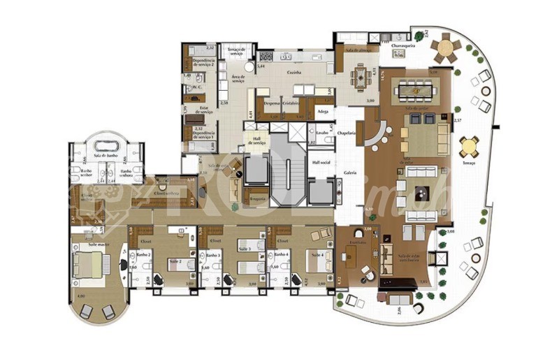 Cobertura, 4 quartos, 847 m² - Foto 40