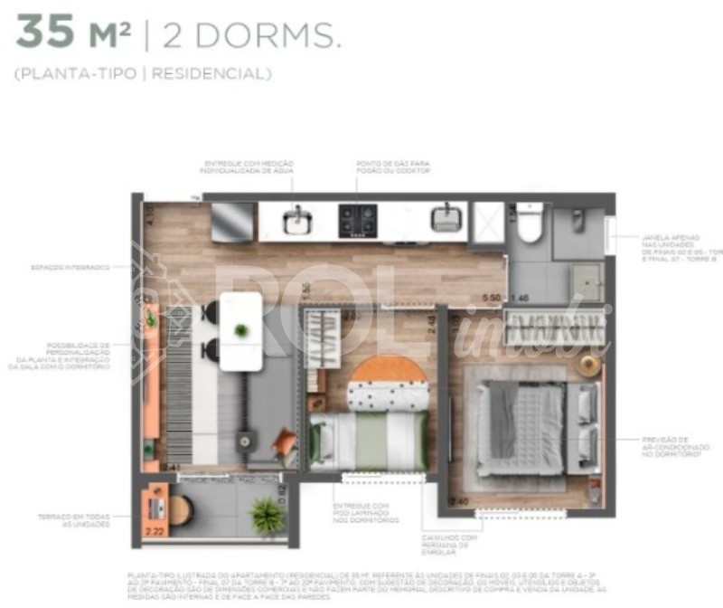 Apartamento, 1 quarto, 35 m² - Foto 11