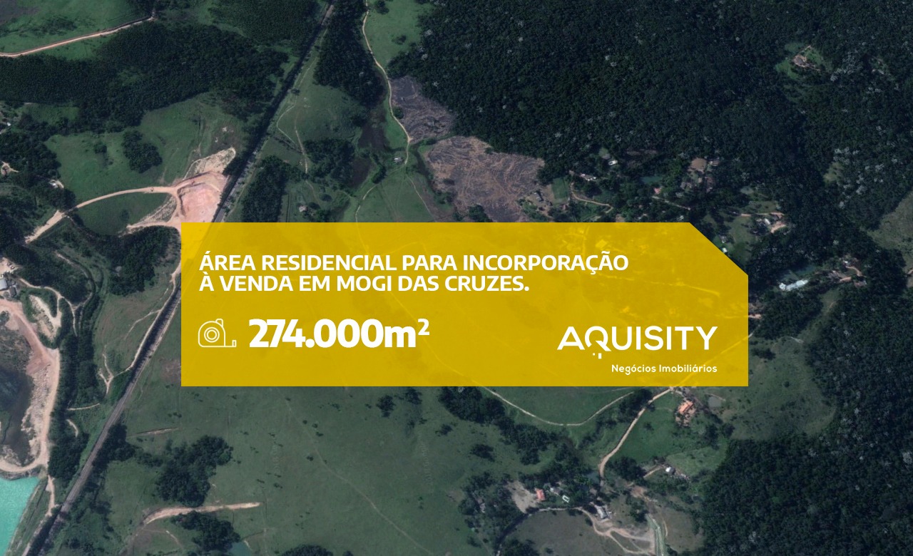 Área residencial com 274.000m², próximo a estradado Itapeti a 8 Km do Centro de Mogi das Cruzes.