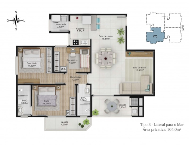 Apartamento, 3 quartos, 97 m² - Foto 8