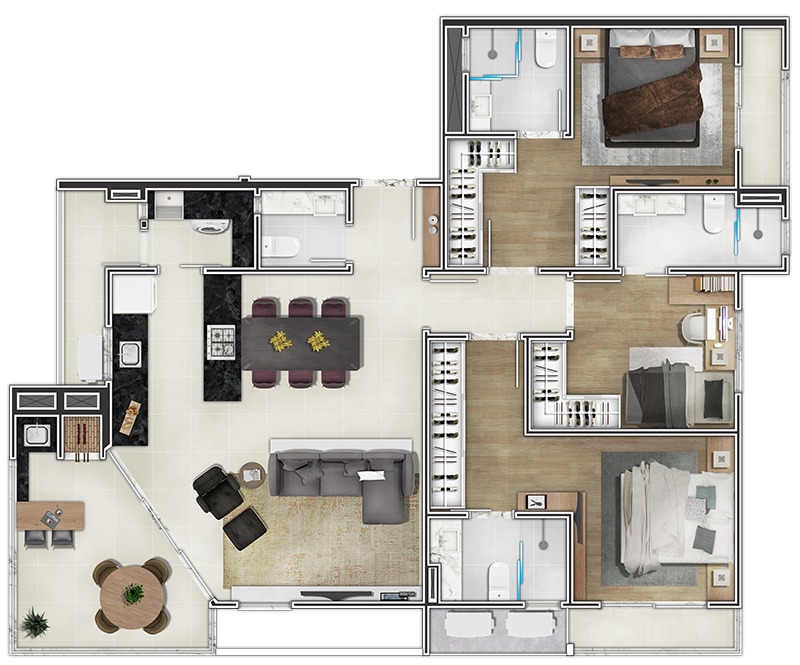 Apartamento, 3 quartos, 190 m² - Foto 11