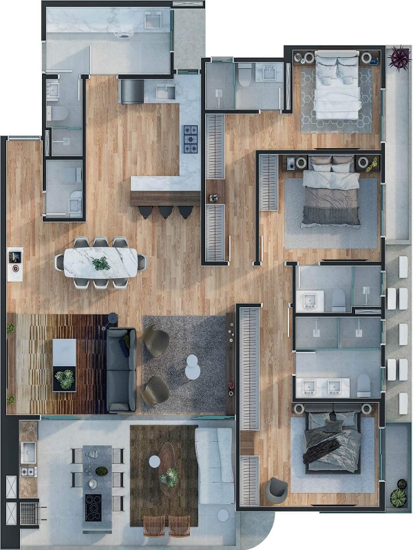 Apartamento, 3 quartos, 172 m² - Foto 15