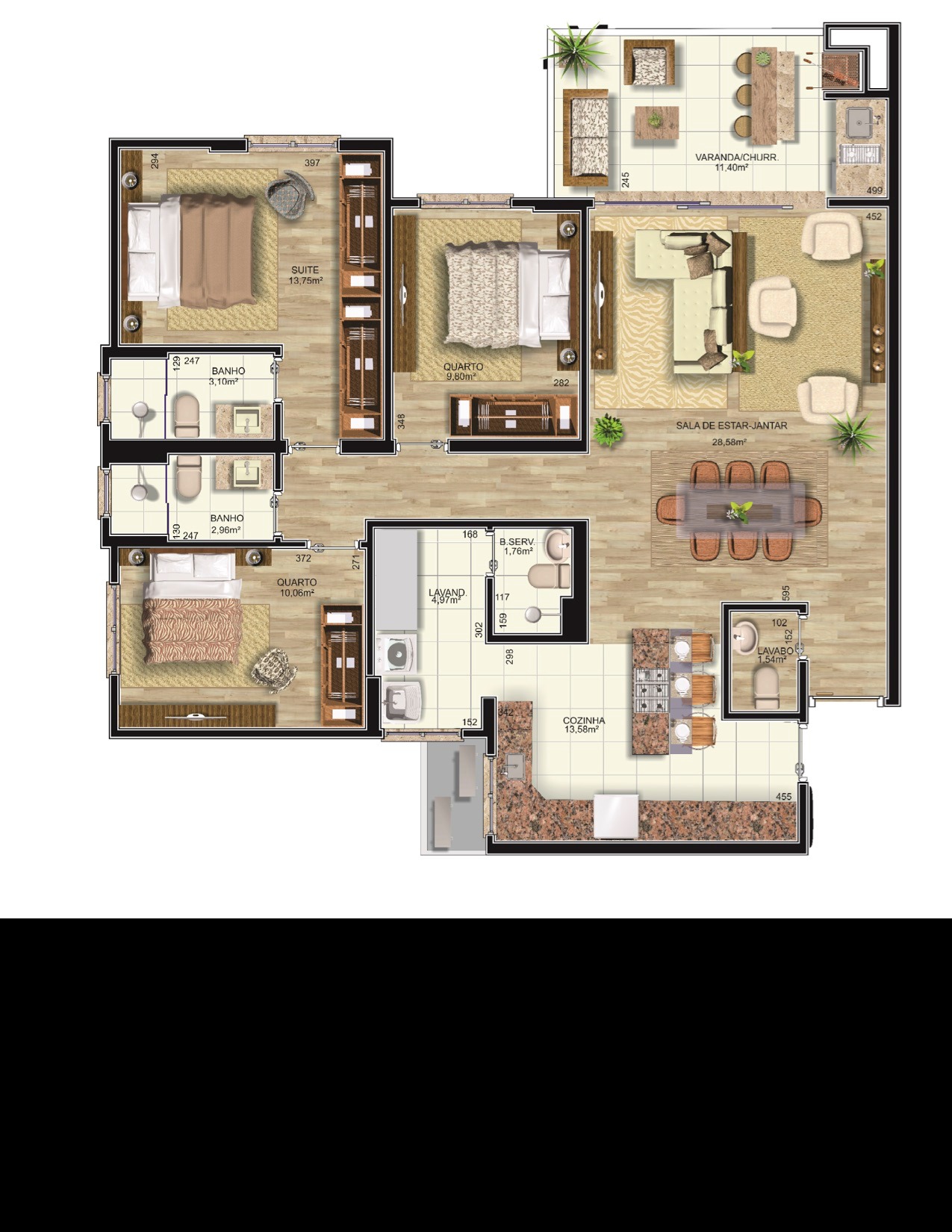 Apartamento, 3 quartos, 124 m² - Foto 9